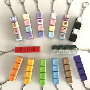 키보드 키캡 클릭커 키링 4구 열쇠고리 키홀더