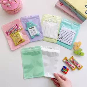 b2547 파스텔 지퍼백 구디백 봉투 간식 포장 120p / 스탠딩지퍼백 투명지퍼백 실리콘지퍼백 구디백