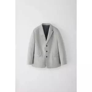 [하프클럽/에스티코]쓰리버튼 저지 자켓 라이트그레이 (오버핏) LJAVD72OS0