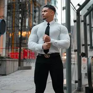 남자 머슬핏 와이셔츠 플리스 크루넥 오렌지 헬스 루즈