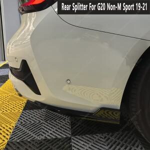 [호환품]글로스 블랙 리어 호환 범퍼 사이드 스플리터 BMW 호환 G20 318d 320i 330e 비 M 스포츠 - 디퓨저