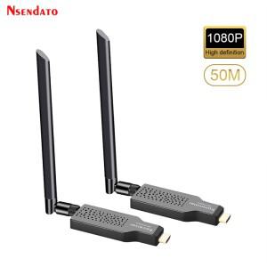 무선 HDMI 비디오 송신기 리시버 디스플레이 동글 AV 익스텐더 어댑터 PC 노트북 TV 프로젝터 모니터용 50M