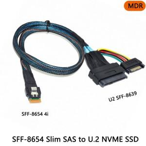 MDR SFF-8639 U.2 to 슬림 라인 4i NVME PCIe SSD 케이블 메인보드 750 p3600 M.2 0.5M