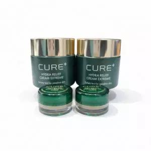 김정문알로에 미니샘플 2개 증정 김정문알로에 큐어 하이드라 릴리프 크림 익스트림 50ml 2개