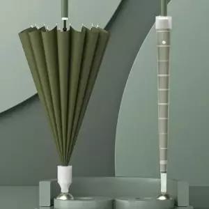 장우산 튼튼한 대형 방수캡 물받이 경량 휴대용 (WFJ5VXN)