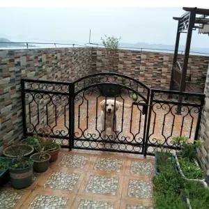 전원주택 대문 정원 울타리 알루미늄 철제 화이트