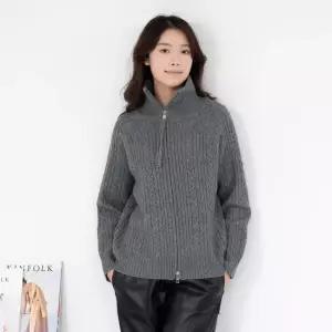 엄마옷 니트 꽈배기 터들 집업 가디건 1GHJ25032 중년여성 마담 60 70대  빅사이즈 할머니