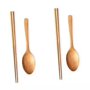 집들이젓가락 어른 선물용 독특한나무결 따뜻한색감 식사수저세트 2세트 (WFJ6ZEW)