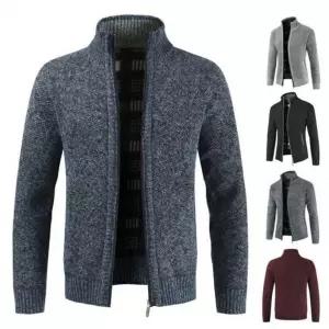 [하프클럽/]젠틀맨스타일링 지퍼후드 울탑 카디건 니트 재킷 두꺼운 베이직