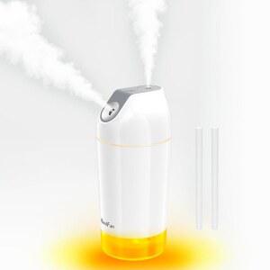 핸드팬 소형 휴대용 충전식, 140ml/h 무선 배터리 작동, 미니 개인용 쿨 미스트 , 침실 사무실 여행용 자동차 공장(그레이)