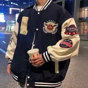 오버핏 멋스러운 스타디움 패치 자켓 DMS-JUA-Q4121615