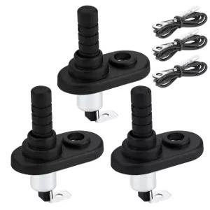 다이어텍 도어 핀 스위치 12V 알람 후드 순간적인 범용 조절식 잼 플랜지 라이트 20A 12볼트 니켈 도금