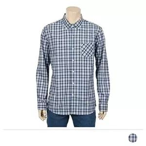 [모로엠]블루 체크 버튼다운 남성 긴팔 셔츠 ON-SHA-QWFL92VR