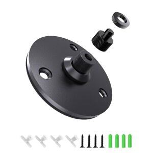 [미국배송] 교회 포디움 스튜디오 팟캐스트 강연 방송 게임 및 스트리밍을 위한 패드가 있는 메탈 구즈넥 마이크 플랜지 마운트 표준 5/8인치 여성 스레드가 마운트