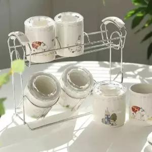 무민 캐릭터 도자기 국산 양념통 밀폐 거치대 6구세트 (WFK8UG9)