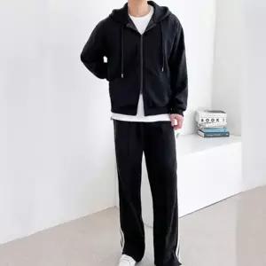 남자 오버핏 테잎 트랙 팬츠 투웨이 후드집업 세트 DMS-SET-Q4281835