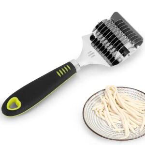 KYUEWRT 고급 스테인리스 스틸 파스타 롤러, 커터, 면 미끄럼 방지 편안한 주방 조리 도구 손잡이