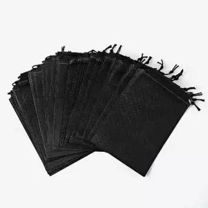 부직포 파우치 세트 블랙 16cm 30p 봉투 복주머니