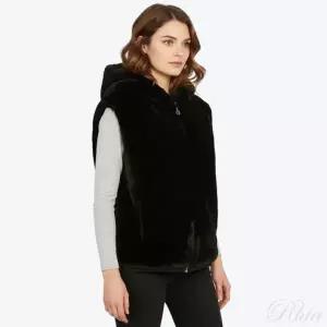 무스너클 버니 여성 후드 퍼 조끼 베스트 M33LV464 292