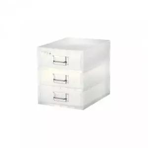 스모그 - 중형 3단 멀티박스 소품정리함 시스맥스 아이박스 소품 수납 (WFK5U76)