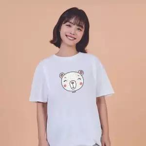 키밍 곰돌이 귀여운 그래픽 캐쥬얼 반팔티 W7F86ED