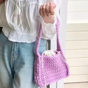 니트 숄더백 니트백 여름 뜨개 토트 가방 퍼플 (WFK9AIQ)
