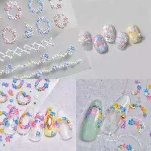 고품질 3종 꽃네일 플라워네일 엠보스티커 입체스티커 플라워네일 (WFK9D2A)