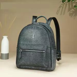 천연 가오리 가죽 백팩 진주어가죽 고급 가죽가방 데일리