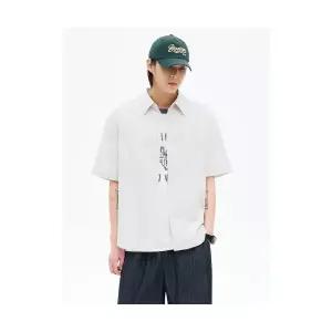 [국내매장정품] 에잇세컨즈 8SECONDS 텍스처 스트라이프 반소매 셔츠 아이보리 425565LY40 177576