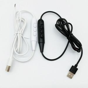 USB 5V 미니 소형 3키 디밍 스위치 와이어 LED 스트립 커넥터 케이블 전기 전원 연장 램프 조명 DIY용)