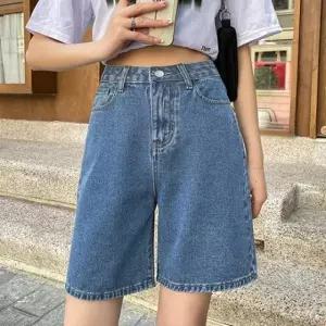 여성 여름통반바지 여성조거 기본슬랙스 청반비지 (WFK9YPO)