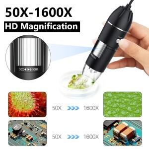1600X 3in 1 디지털 현미경 카메라 납땜 용 전자 LED 돋보기 -C USB