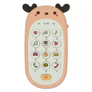 (사슴)(안전인증) 유아용 멜로디 버튼식 전화기/소근육/교구/영유아/감각/발달/아기/딸랑이/유아/사운드