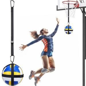 조절 가능한 배구 스파이크 트레이너, 솔로 서브 트레이너 타격 훈련 장비 보조 도구, 점프력, 팔 속도 향상, 파워 향상