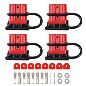 [미국배송] 트레일러 윈치 자동차용 게세파 4개 50A 앤더슨 커넥터 플러그 6-12AWG 배터리 퀵 커넥트 단자 12-36V 키트