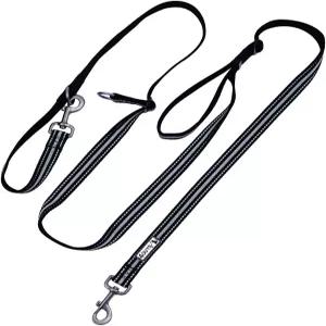 4GUYS 토탈 컨트롤 다기능 핸즈프리 반려견 목줄 대형견과 중형견을 위한 간편한 제어 당김 하네스 하이킹