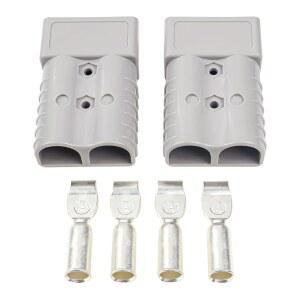 [미국배송] 게세파 2개 350A 앤더슨 배터리 퀵 커넥트 키트 600V 디스커넥트 단자 2 /0AGM 와이어 하네스 플러그 커넥터 자동차 트레일러 윈치용