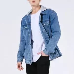 [라일리의류] Rly 후드 디자인 청자켓 남성상의 기본 헤지청자켓  44244563)