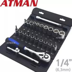 타이어교체소켓비트세트 콤팩트 복스세트 사이즈 소켓비트세트 23pcs (WFKA517)