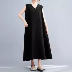 롱원피스 여성원피스 여성민소매원피스 원피스 린넨민소매원피스 바캉스원피스