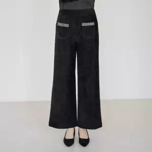 [마담4060]엄마옷 마담4060 셔리포켓배색기모울 데일리 여성바지 팬츠-RPN2601008-