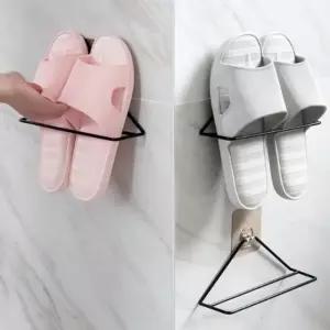주방 욕실 슬리퍼 실내화 벽걸이 거치대 정리대 (WFKAZQT)