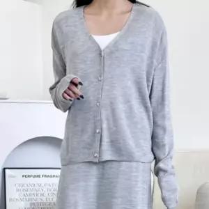 니트 브이넥 가디건세트 니트스커트 스커트세트 (WFKANM4)