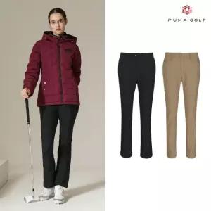 [푸마골프] 트리코트 본딩 기모 팬츠 여성 2종세트