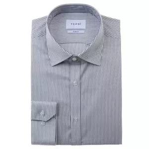 예작셔츠 YJFSUS558 레이온혼방 그레이스트라이프 슬림긴소매