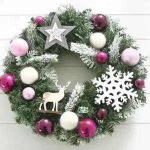 대 유러피안리스 소품 트리 크리스마스 연말파티용품 겨울 유러피안리스 홈