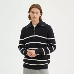 스파오소프트얀 헤어리 하프집업 스웨터_SPKAF4TC01