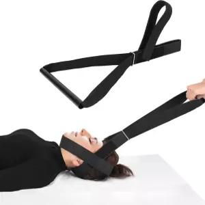 Y 넥 스트랩 카이로프랙터 당김 장치 스트레처 경추 견인 편안한 손잡이와 턱 스트랩이 있는 척추