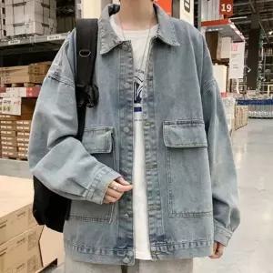 [하프클럽/]남자 캐주얼 빈티지 패션 더블포켓 오버핏 청자켓