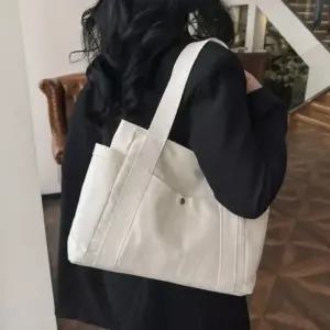 숄더백 가방 데일리 쇼퍼백 가벼운 캔버스 무지 심플 (WFKBS72)